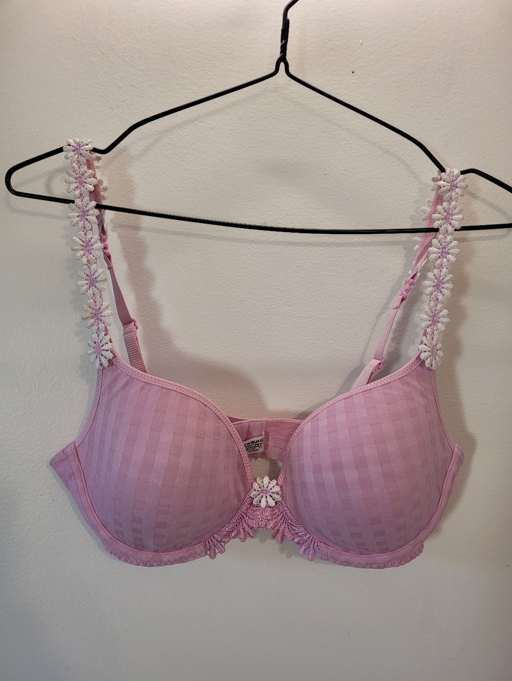Marie Jo Avero Women’s Pink Floral-Trim Underwire Balcony Tshirt Bra - Size 36b